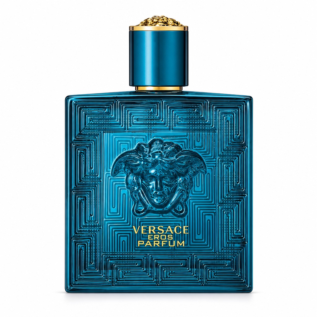 Versace Eros Parfum 100ml for Men – Fresh Woody Aromatic Fragrance with Mint, Lemon & Vanilla